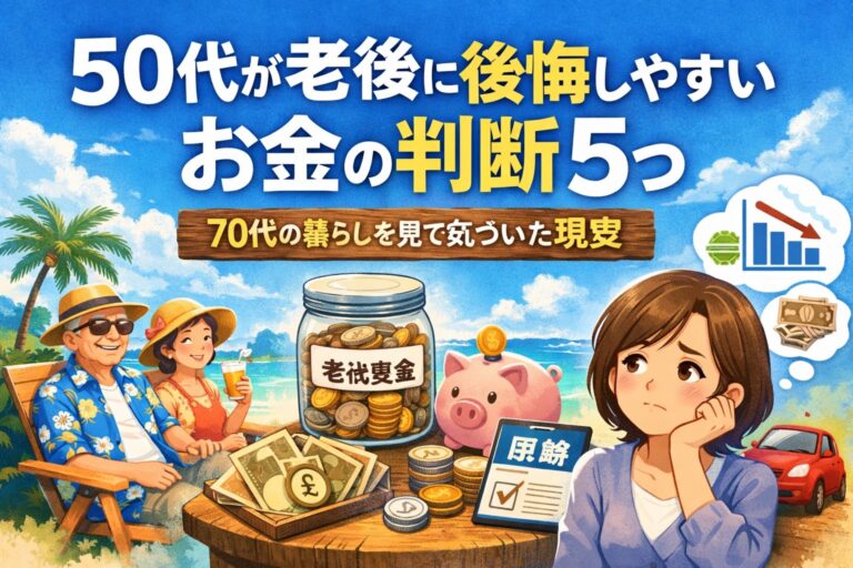 50代が老後に後悔しやすいお金の判断5つ｜身近な70代を見て気づいた現実